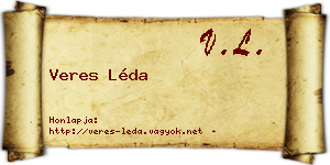 Veres Léda névjegykártya